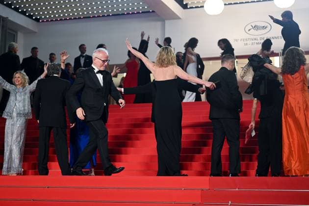 76e Festival International du Film de Cannes. MontÃ e des marches du film Vers un avenir radieux 292577 2023-05-24 Cannes France  Copyright: xLionelxGuericolas MPPx STAR_292577_039