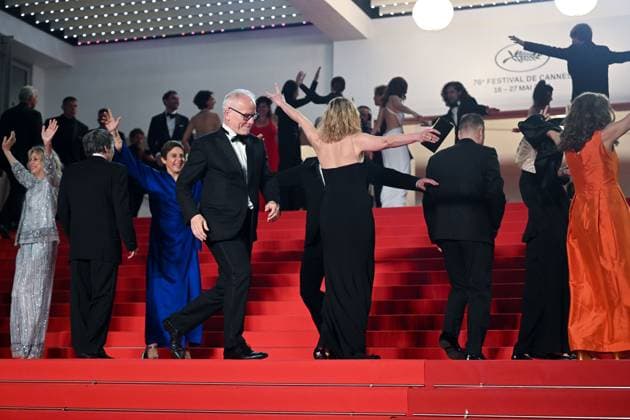76e Festival International du Film de Cannes. MontÃ e des marches du film Vers un avenir radieux 292577 2023-05-24 Cannes France  Copyright: xLionelxGuericolas MPPx STAR_292577_040