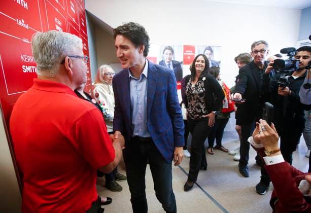 May 24, 2023, WINNIPEG, MANITOBA, CANADA: Prime Minister Justin Trudeau greets supporters at a rally in Portage La Prairie, Man. Wednesday, May 24, 2023. WINNIPEG CANADA  - ZUMAc35_ 20230524_zaf_c35_094 Copyright: xJohnxWoodsx