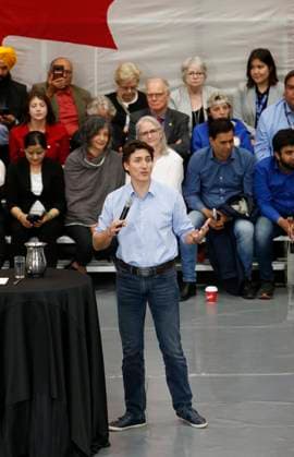 May 24, 2023, WINNIPEG, MANITOBA, CANADA: Prime Minister Justin Trudeau speaks at a town hall meeting at the University of Winnipeg in Winnipeg, Wednesday, May 24, 2023. WINNIPEG CANADA  - ZUMAc35_ 20230524_zaf_c35_136 Copyright: xJohnxWoodsx
