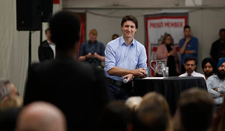 May 24, 2023, WINNIPEG, MANITOBA, CANADA: Prime Minister Justin Trudeau speaks at a town hall meeting at the University of Winnipeg in Winnipeg, Wednesday, May 24, 2023. WINNIPEG CANADA  - ZUMAc35_ 20230524_zaf_c35_140 Copyright: xJohnxWoodsx