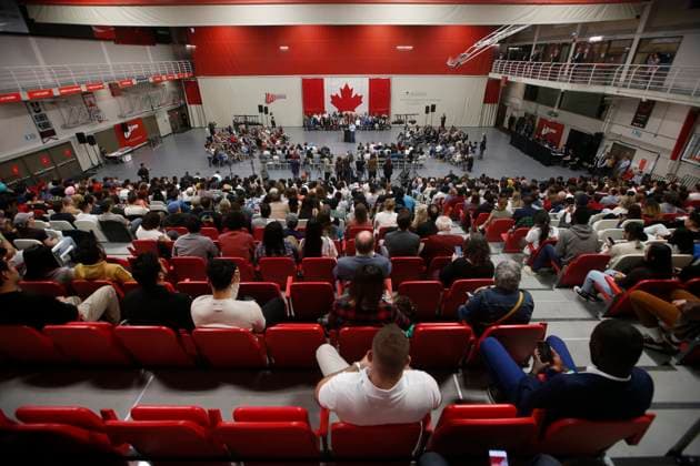 May 24, 2023, WINNIPEG, MANITOBA, CANADA: Prime Minister Justin Trudeau speaks at a town hall meeting at the University of Winnipeg in Winnipeg, Wednesday, May 24, 2023. WINNIPEG CANADA  - ZUMAc35_ 20230524_zaf_c35_137 Copyright: xJohnxWoodsx