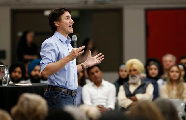 May 24, 2023, WINNIPEG, MANITOBA, CANADA: Prime Minister Justin Trudeau speaks at a town hall meeting at the University of Winnipeg in Winnipeg, Wednesday, May 24, 2023. WINNIPEG CANADA  - ZUMAc35_ 20230524_zaf_c35_145 Copyright: xJohnxWoodsx