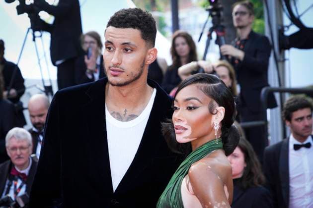IPP Photo Daniele Cifala™ Cannes 24 05 2023 La Passion De Dodin Bouffant Red Carpet The 76th Annual Cannes Film Festival in the photo Kyle Kuzma and Winnie Harlow Italy Photo Press World Copyright  0