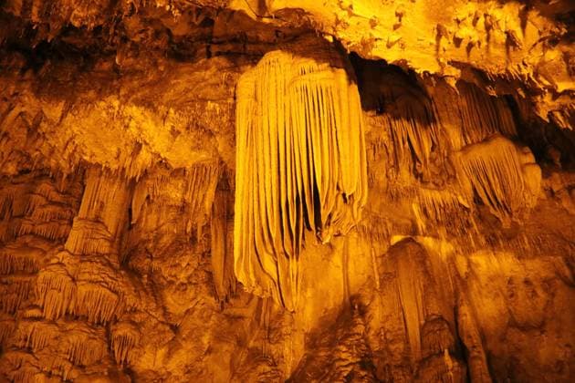 Turkey 12 05 2023, Kestel Alanya, Dim Cave stalactite cave in the Taurus, the cave is 360 meters long, since 1998 open to people