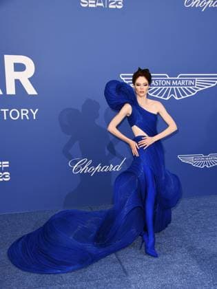 Cap D Antibes , amfAR Gala Cannes 2023 Sponsored by Aston Martin - Pictured: Coco Rocha  Copyright: xSimonexComix xipa-agency.netx xPoolxPhotoxEventsx01x IPA_IPA38216729