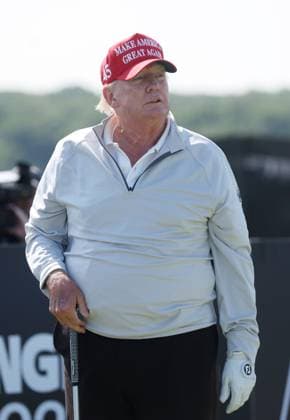 STERLING, VA - MAY 25: Former US President Donald Trump seen golfing at Trump National Golf Club Washington DC in Sterling, Virginia on May 25, 2023. Copyright: xmpi34x