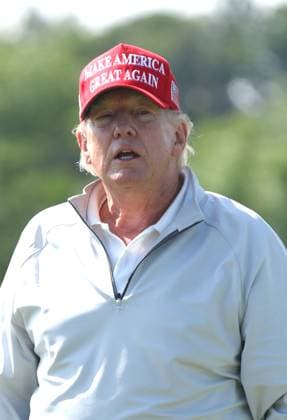 STERLING, VA - MAY 25: Former US President Donald Trump seen golfing at Trump National Golf Club Washington DC in Sterling, Virginia on May 25, 2023. Copyright: xmpi34x