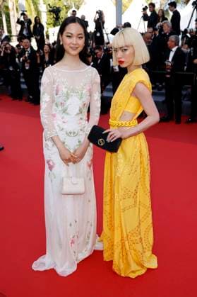 Arisa Nakano and Aoi Yamada at the premiere of the feature film Perfect Days at the Festival de Cannes 2023 76 Cannes International Film Festival at the Palais des Festivals Cannes, 25 05 2023. Foto:xS.xGabschx xFuturexImage