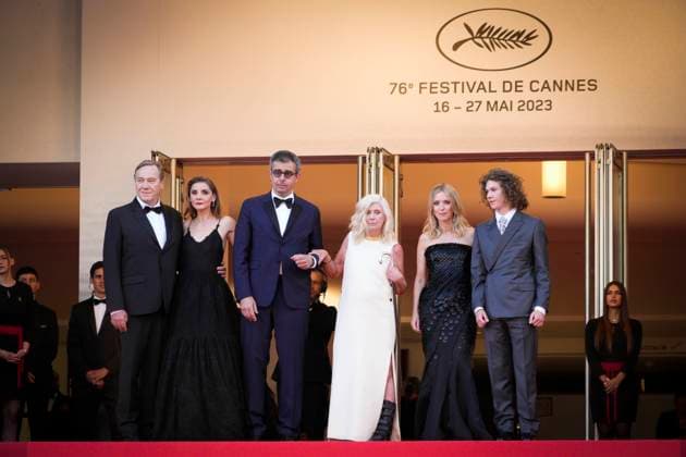 Photo IPP Daniele Cifala™ Cannes 25 05 2023 L Ete Dernier Last Summer Red Carpet The 76th Annual Cannes Film Festival in the photo Clotilde Courau, Said Ben Said, Director Catherine Breillat, LÃ a Drucker, Samuel Kircher and Olivier Rabourdin Italy Photo Press World Copyright  0