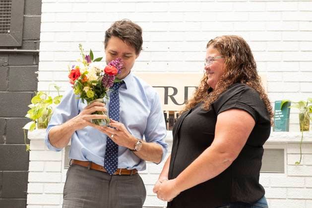 May 25, 2023, St. Thomas, ON, Canada: Prime Minister Justin Trudeau visits The Atrium in St. Thomas, Ont., on Thursday, May 25, 2023. St. Thomas Canada  - ZUMAc35_ 20230525_zaf_c35_040 Copyright: xNicolexOsbornex