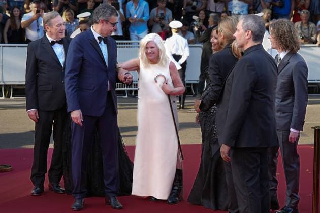 Said Ben Said - Catherine Breillat CELEBRITES : 76 eme festival de Cannes - Red Carpet du film Â« L™Ã tÃ Dernier (Last Summer Â» - Cannes - 25 05 2023 NorbertScanella Panoramic 