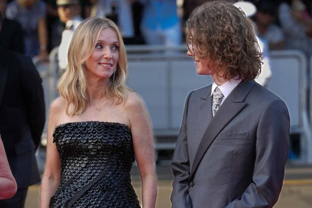 LÃ a Drucker - Samuel Kirchier CELEBRITES : 76 eme festival de Cannes - Red Carpet du film Â« L™Ã tÃ Dernier (Last Summer Â» - Cannes - 25 05 2023 NorbertScanella Panoramic 