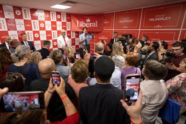 May 25, 2023, Woodstock, ON, Canada: Prime Minister Justin Trudeau visits Liberal candidate David Hilderley s campaign office in Woodstock, Ont. on Thursday, May 25, 2023. Woodstock Canada  - ZUMAc35_ 20230525_zaf_c35_059 Copyright: xNicolexOsbornex
