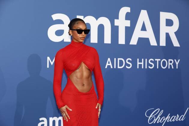 May 25, 2023, Antibes, Cote d Azur, France: LORI HARVEY attends the amfAR Gala during the 76th Annual Cannes Film Festival at Palais des Festivals on May 25, 2023 in Cannes, France Antibes France - ZUMAc179 20230525_zep_c179_174 Copyright: xMickaelxChavetx