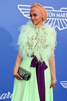 Halima Aden at the 29 amfAR Gala Cannes within the Festival de Cannes 2023 76 Cannes International Film Festival at HÃ tel du Cap Eden Roc Antibes, 25 05 2023 Foto:xD.xBedrosianx xFuturexImage