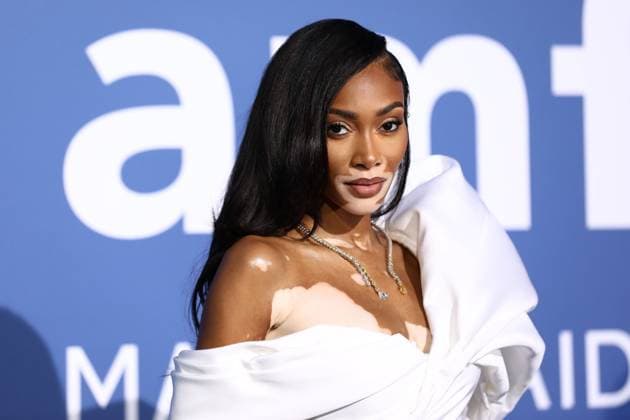May 25, 2023, Antibes, Cote d Azur, France: WINNIE HARLOW attends the amfAR Gala during the 76th Annual Cannes Film Festival at Palais des Festivals on May 25, 2023 in Cannes, France Antibes France - ZUMAc179 20230525_zep_c179_209 Copyright: xMickaelxChavetx