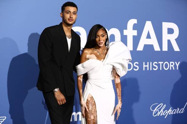 May 25, 2023, Antibes, Cote d Azur, France: WINNIE HARLOW attends the amfAR Gala during the 76th Annual Cannes Film Festival at Palais des Festivals on May 25, 2023 in Cannes, France Antibes France - ZUMAc179 20230525_zep_c179_214 Copyright: xMickaelxChavetx