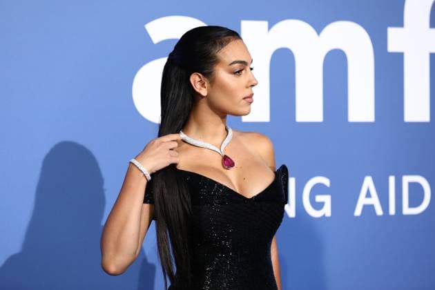May 25, 2023, Antibes, Cote d Azur, France: GEORGINA RODRIGUEZ attends the amfAR Gala during the 76th Annual Cannes Film Festival at Palais des Festivals on May 25, 2023 in Cannes, France Antibes France - ZUMAc179 20230525_zep_c179_226 Copyright: xMickaelxChavetx