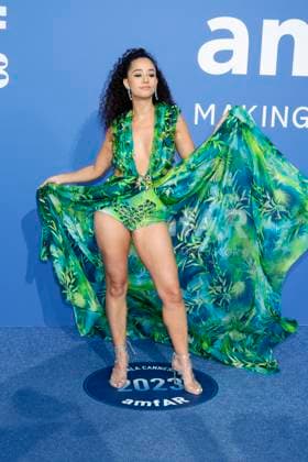 May 25, 2023: Lena Mahfouf attends the amfAR Gala Cannes 2023 during the 76th Cannes Film Festival, Festival de Cannes, at Hotel du Cap-Eden-Roc in Cap d Antibes, France, on 25 May 2023. Photo: - ZUMAm179 20230525_zep_m179_122 Copyright: xAlecxMichaelx