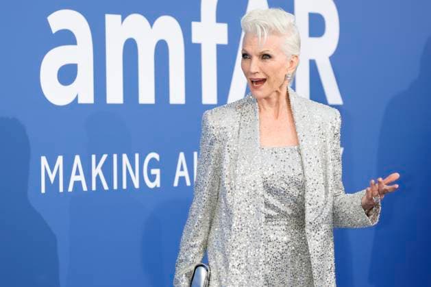 May 25, 2023: Maye Musk attends the amfAR Gala Cannes 2023 during the 76th Cannes Film Festival, Festival de Cannes, at Hotel du Cap-Eden-Roc in Cap d Antibes, France, on 25 May 2023. Photo: - ZUMAm179 20230525_zep_m179_129 Copyright: xAlecxMichaelx
