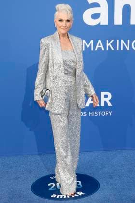 May 25, 2023: Maye Musk attends the amfAR Gala Cannes 2023 during the 76th Cannes Film Festival, Festival de Cannes, at Hotel du Cap-Eden-Roc in Cap d Antibes, France, on 25 May 2023. Photo: - ZUMAm179 20230525_zep_m179_131 Copyright: xAlecxMichaelx