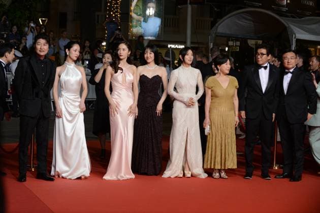 May 25, 2023, CANNES, France: CANNES, FRANCE - MAY 25: (L-R) Director Song Kang-ho, Jang Young-nam, Park Jeong-su, Lim Su-jeong, Kim Ji-woon, Krystal Jung, Jeon Yeo-Been and Oh Jung-se attend the Cobweb (Dans La Toile) red carpet during the 76th annual Cannes film festival at Palais des Festivals on May 25, 2023 in Cannes, France CANNES France - ZUMAi09_ 20230525_zaf_i09_043 Copyright: xFrederickxInjimbertx
