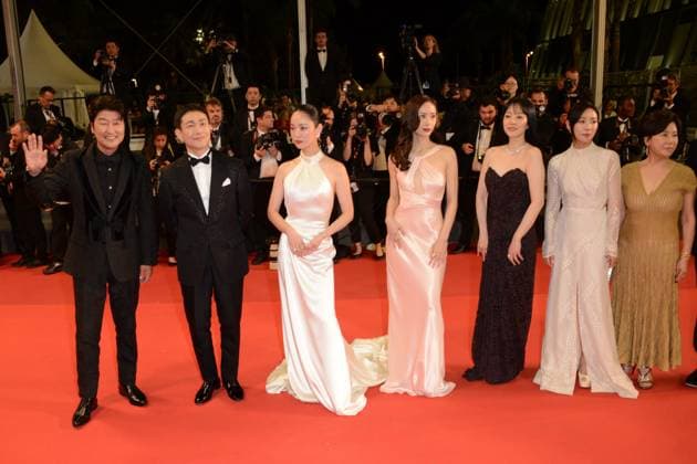 May 25, 2023, CANNES, France: CANNES, FRANCE - MAY 25: (L-R) Director Song Kang-ho, Jang Young-nam, Park Jeong-su, Lim Su-jeong, Kim Ji-woon, Krystal Jung, Jeon Yeo-Been and Oh Jung-se attend the Cobweb (Dans La Toile) red carpet during the 76th annual Cannes film festival at Palais des Festivals on May 25, 2023 in Cannes, France CANNES France - ZUMAi09_ 20230525_zaf_i09_046 Copyright: xFrederickxInjimbertx