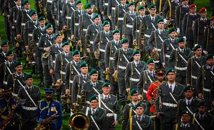 25 05 2023, Klagenfurt, AUT, On the road in Carinthia, Military Music Festival 2023 Klagenfurt, in picture overview, stadium, feature,
