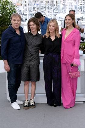 76th Cannes Film Festival 2023, Photocall film L ete Dernier (Last Summer) . Pictured: Olivier Rabourdin, LÃ a Drucker, Samuel Kircher, Clotilde Courau  Copyright: xAlbertoxTerenghi PoolxPhotoxEvenx xPoolxPhotoxEventsx01x IPA_IPA38236028