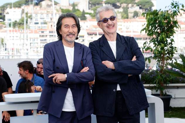 Koji Yakusho and Wim Wenders at the photocall for the feature film Perfect Days at the Festival de Cannes 2023 76 Cannes International Film Festival at the Palais des Festivals Cannes, 26 05 2023. Foto:xD.xBedrosianx xFuturexImage