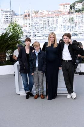 76th Cannes Film Festival 2023, Photocall film Rien A Perdre . Pictured: Deloget, Alexis Tonetti, Virginie Efira, FÃ lix Lefebvre  Copyright: xAlbertoxTerenghi PoolxPhotoxEvenx xPoolxPhotoxEventsx01x IPA_IPA38236122