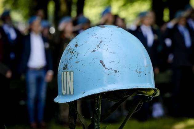 THE HAGUE - Soldiers and veterans during the ceremony on the Malieveld, which commemorates the 75th anniversary of the United Nations peacekeeping. These are known to the Dutch through missions in Lebanon, Bosnia and Herzegovina (Srebrenica) and Mali, among other things. ANP ROBIN VAN LONKHUIJSEN netherlands out - belgium out  Copyright: xx x470247357x originalFilename: 470247357.jpg