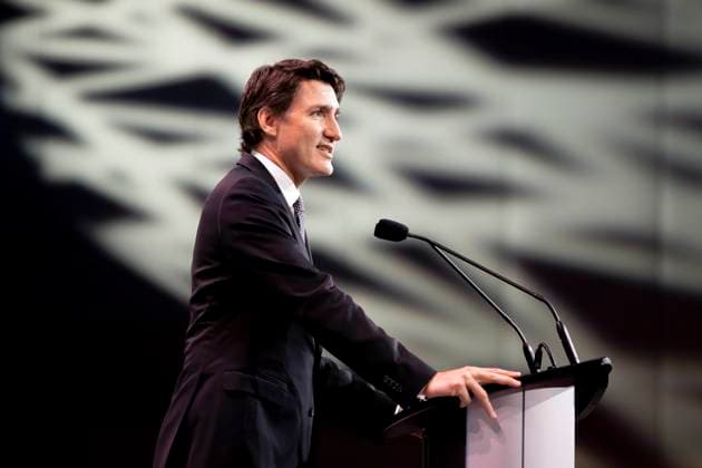 May 26, 2023, Toronto, ON, CANADA: Prime Minister Justin Trudeau speaks to the Federation of Canadian Municipalities in Toronto on Friday May 26, 2023. Toronto CANADA  - ZUMAc35_ 20230526_zaf_c35_011 Copyright: xFrankxGunnx