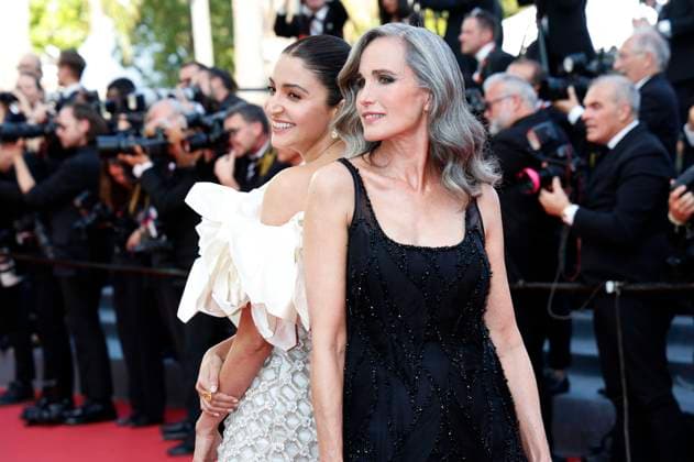 Anushka Sharma and Andie MacDowell at the premiere of the feature film The Old Oak at the Festival de Cannes 2023 76 Cannes International Film Festival at the Palais des Festivals Cannes, 26 05 2023. Foto:xD.xBedrosianx xFuturexImage