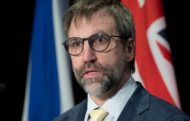 May 26, 2023, Ottawa, ON, Canada: Minister of Environment and Climate Change Steven Guilbeault responds to a question during a news conference following meetings Friday May 26, 2023 in Ottawa. Ottawa Canada  - ZUMAc35_ 20230526_zaf_c35_049 Copyright: xAdrianxWyldx