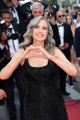 May 26, 2023, CANNES, France: Andie MacDowell attends the The Old Oak red carpet during the 76th annual Cannes film festival at Palais des Festivals on May 26, 2023 in Cannes, France. CANNES France - ZUMAi09_ 20230526_zaf_i09_030 Copyright: xFrederickxInjimbertx