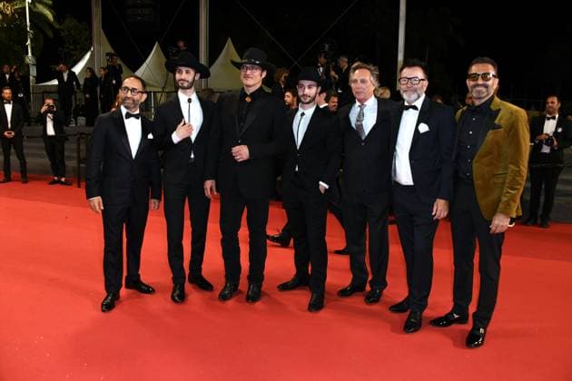 Internationale Filmfestspiele von Cannes, Hypnotic Premiere 76th Cannes Film Festival 2023, Red Carpet Film Hypnotic . Pictured Vahan Yepremyan, Gareth West, William Fichtner, Rebel Rodriguez, Director Robert Rodriguez, Racer Rodriguez and Artur Galstian  Copyright: xSimonexComix xipa-agency.netx xPoolxPhotoxEventsx01x IPA_IPA38254243