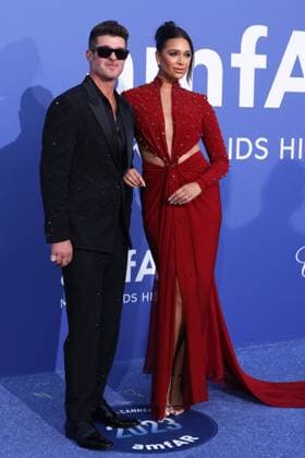Robin Thicke and April Love attend the amfAR Cinema Against AIDS gala during the 76th annual Cannes Film Festival on May 25, 2023 in Cannes, France. Copyright: ximageSPACEx