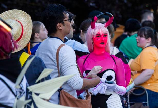 TORONTO, CANADA - MAY 26: People dressed in costumes attend the Anime North at Toronto Congress Centre on May 26, 2023 in Toronto, Canada.  Copyright: xVCGx 111438532509