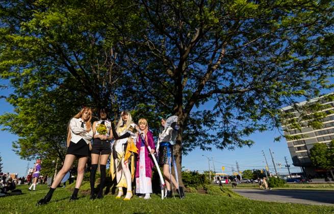 TORONTO, CANADA - MAY 26: People dressed in costumes attend the Anime North at Toronto Congress Centre on May 26, 2023 in Toronto, Canada.  Copyright: xVCGx 111438532516