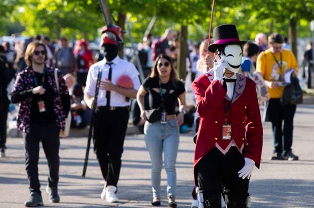 TORONTO, CANADA - MAY 26: People dressed in costumes attend the Anime North at Toronto Congress Centre on May 26, 2023 in Toronto, Canada.  Copyright: xVCGx 111438532518