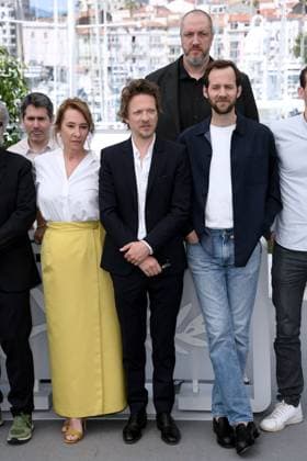 76th Cannes Film Festival 2023, Photocall film L AbbÃ Pierre . Pictured: Emmanuelle Bercot, Frederic Tellier, Benjamin Lavernhe, Frederic Weis  Copyright: xAlbertoxTerenghi PoolxPhotoxEvenx xPoolxPhotoxEventsx01x IPA_IPA38264557