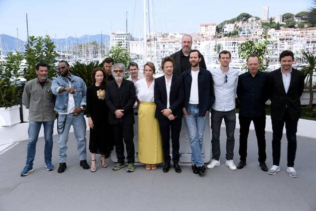 76th Cannes Film Festival 2023, Photocall film L Abbà Pierre . Pictured: Djibril Pavade, Xavier Mathieu, Chloe Stefani, Pierre Louis Arnal, Emmanuelle Bercot, Frederic Tellier, Frederic Weis, Benjamin Lavernhe, Antoine Laurent, Maxime Bailleul, Wassim Beji Copyright: xAlbertoxTerenghi PoolxPhotoxEvenx xPoolxPhotoxEventsx01x IPA_IPA38264561