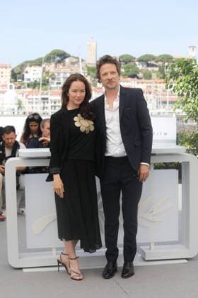 76e Festival International du Film de Cannes. Photocall du film L abbe Pierre - une vie de combats . 292696 2023-05-27 Cannes France Stefani, Chloe; Tellier, FrÃ dÃ ric  Copyright: xIvankaxVoisinx xStarfacex STAR_292696_007