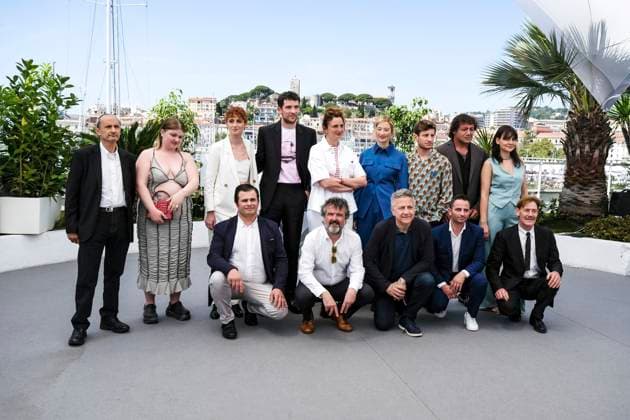 Luciano Vegaro, Lou Roy Lecollinet, Melchiorre Pala, Carol Duarte, Carlo Cresto Dina, Josh O Connor, director Alice Rohrwacher, Paolo Del Brocco, Alba Rohrwacher, Vincenzo Nemolato, Luca Gargiullo, Giuliano Mantovani, Ramona Fiorini and Gian Pedro Capretto at the photocall for the feature film La Chimera at the Festival de Foto:xD.xBedrosianx xFuturexImage