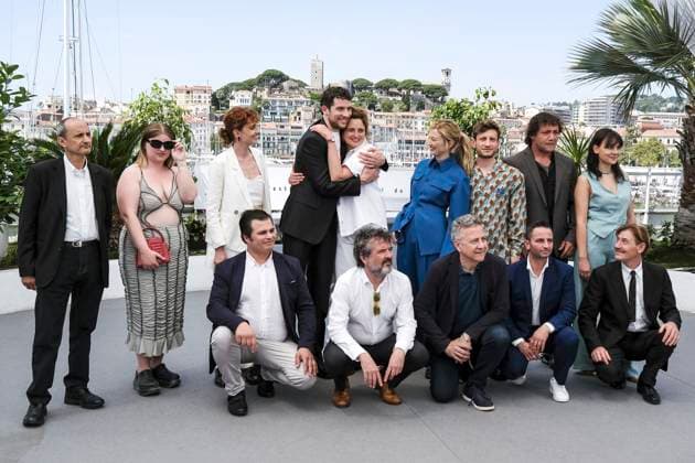 Luciano Vegaro, Lou Roy Lecollinet, Melchiorre Pala, Carol Duarte, Carlo Cresto Dina, Josh O Connor, director Alice Rohrwacher, Paolo Del Brocco, Alba Rohrwacher, Vincenzo Nemolato, Luca Gargiullo, Giuliano Mantovani, Ramona Fiorini and Gian Pedro Capretto at the photocall for the feature film La Chimera at the Festival de Foto:xD.xBedrosianx xFuturexImage
