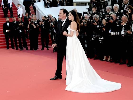 76th Cannes Film Festival 2023, evening 12 - Red Carpet Elemental and Closing Ceremony. In the photo Quentin Tarantino, Daniella Pick attend  Copyright: xAlbertoxTerenghix xipa-agency.nex xPoolxPhotoxEventsx01x IPA_IPA38278355
