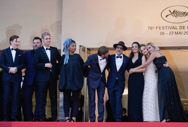 The Elemental Red Carpet Premiere at the 76th Edition of the Cannes Film Festival Cannes Jury members Paul Dano, Damian Szifron, Julia Ducournau, Brie Larson, Rungano Nyoni, Ruben Ostlund, Denis Menochet, Maryam Touzani, and Atiq Rahimi attend the movie screening and red carpet event for Elemental , directed by Peter Sohn, during the 76th edition of the Cannes Film Festival on May 27 2023, in Cannes, France Cannes Palace of Festivals and Congresses of Cannes Cannes France Copyright: xAlexandraxFechetex _ADR0191