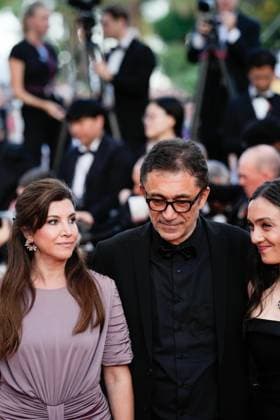 The Elemental Red Carpet Premiere at the 76th Edition of the Cannes Film Festival Merve Dizdar, winner of the Best Actress Award for the movie About Dry Grasses ( Kuru Otlar Üstüne ), Director Nuri Bilge Ceylan, and Ebru Ceylan attend the movie screening and red carpet event for Elemental , directed by Peter Sohn, during the 76th edition of the Cannes Film Festival on May 27 2023, in Cannes, France Cannes Palace of Festivals and Congresses of Cannes Cannes France Copyright: xAlexandraxFechetex _ADR9761